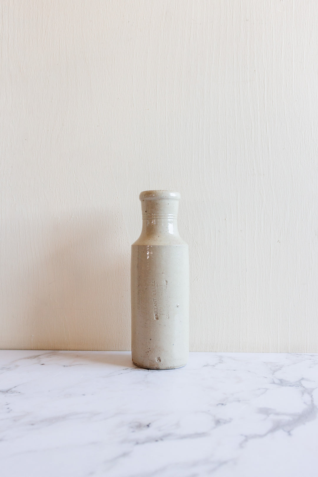 19th century French stamped stoneware bottle