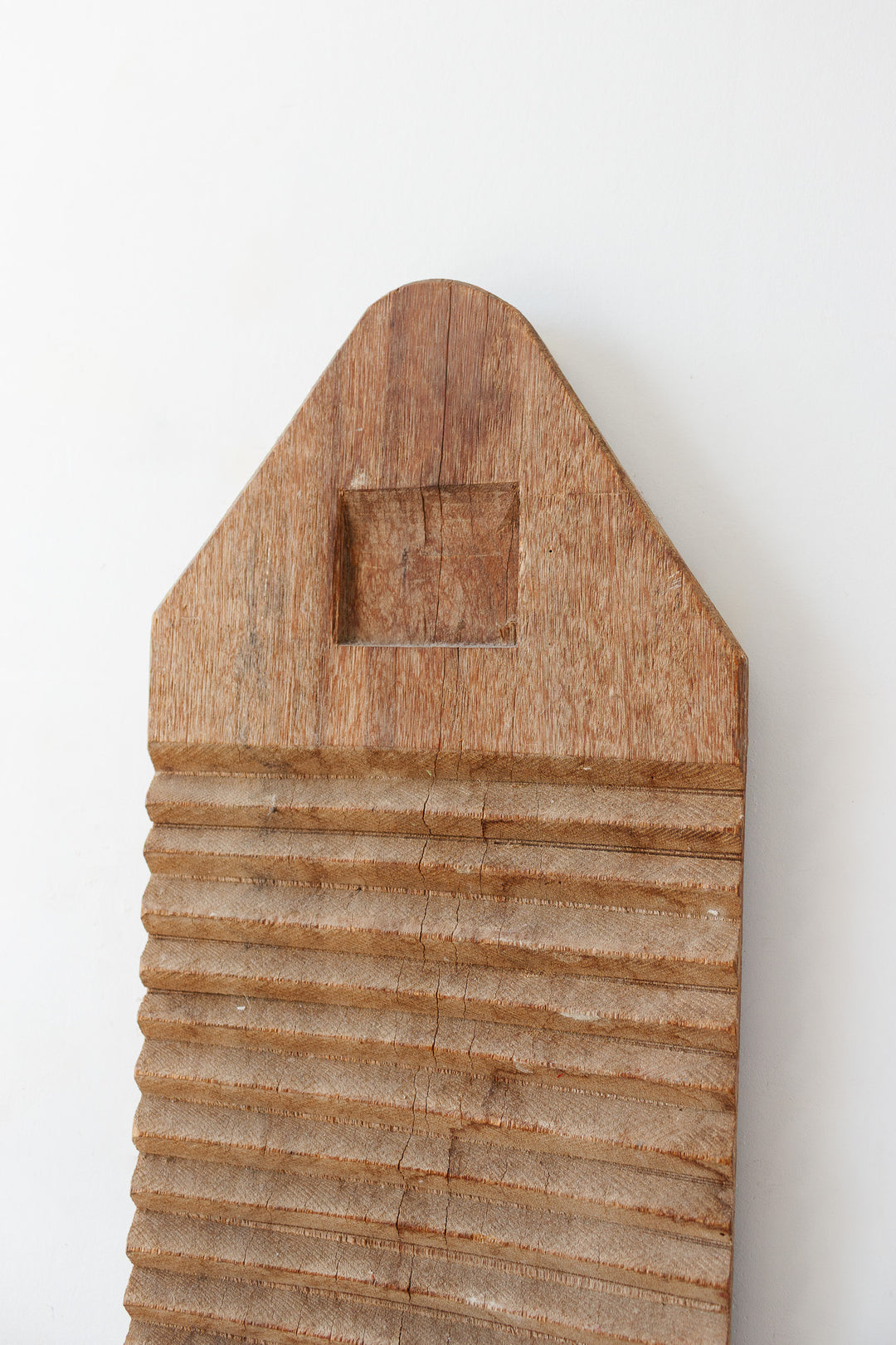 large antique french primitive wood washboard