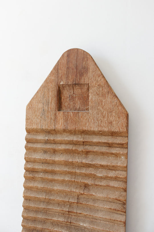 large antique french primitive wood washboard