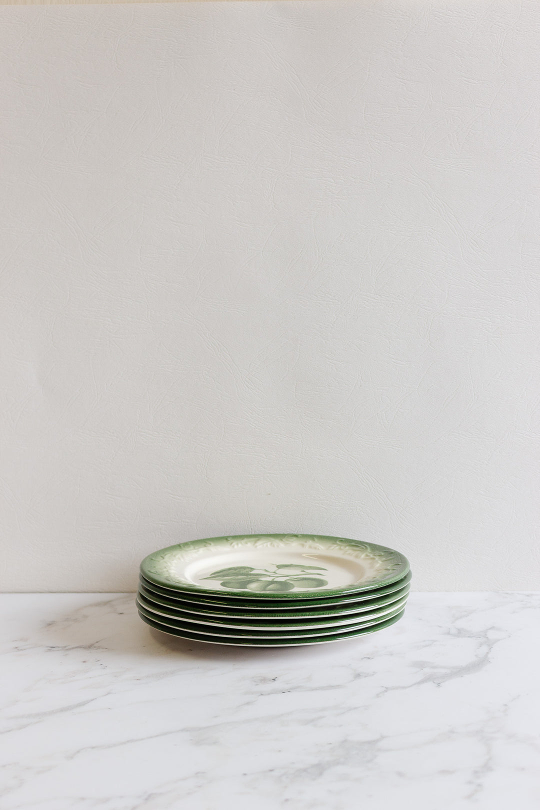 set of 6 comptoir de famille "fruits du verger" dessert plates