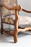 pair of 19th century French os de mouton tapestry chairs