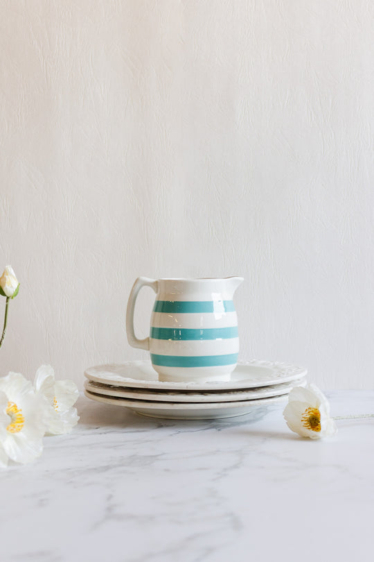 midcentury carrigaline Ireland striped cream pitcher
