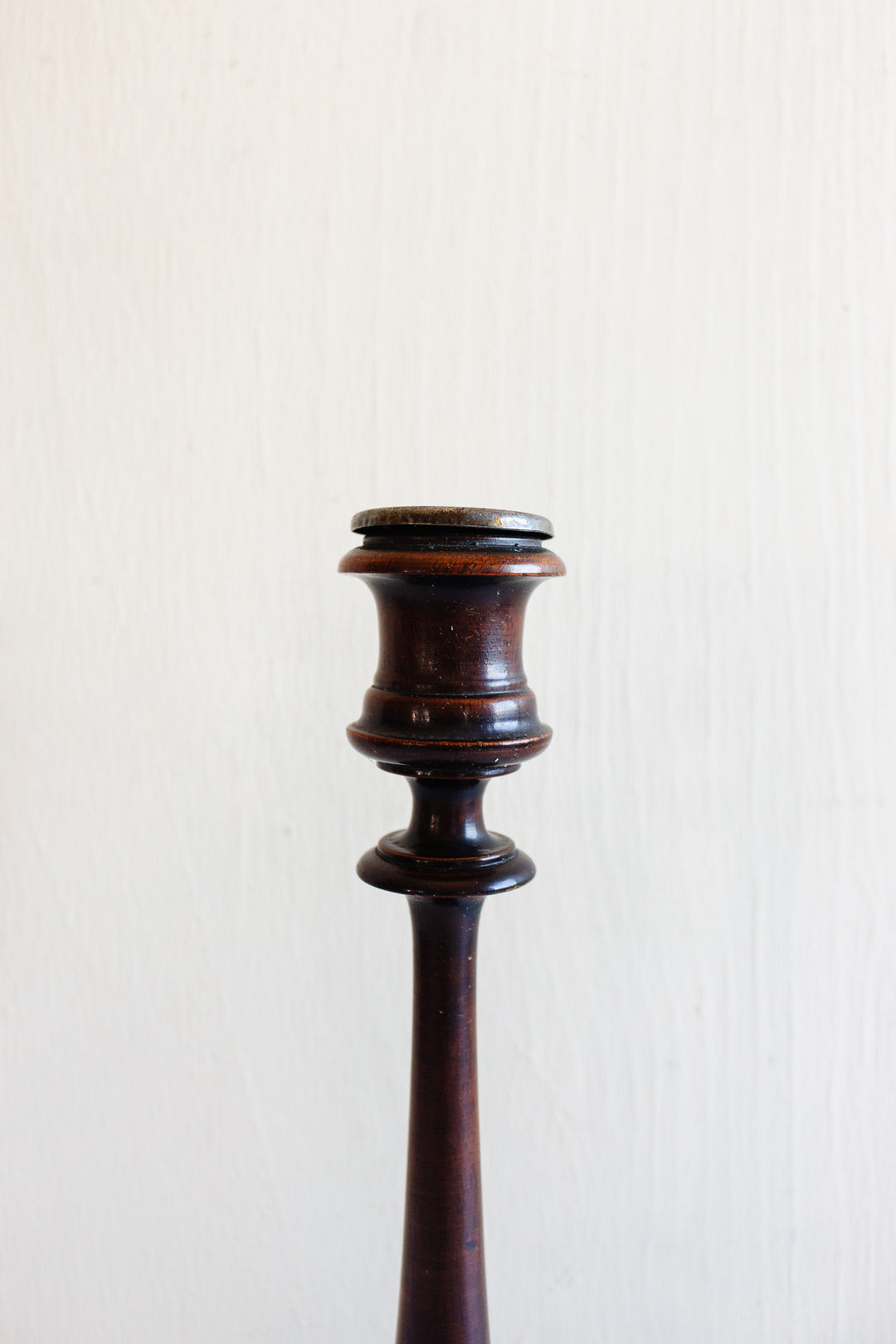 1920s french turned mahogany candlestick