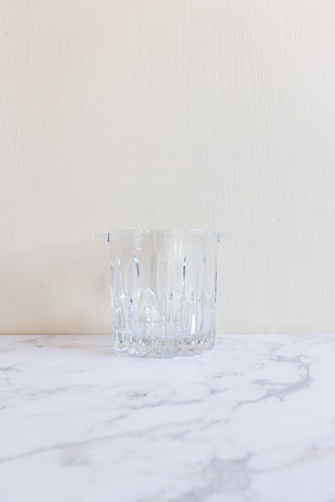 vintage italian cut glass ice bucket