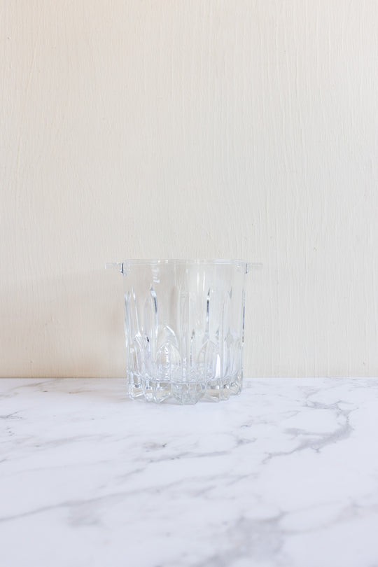 vintage italian cut glass ice bucket