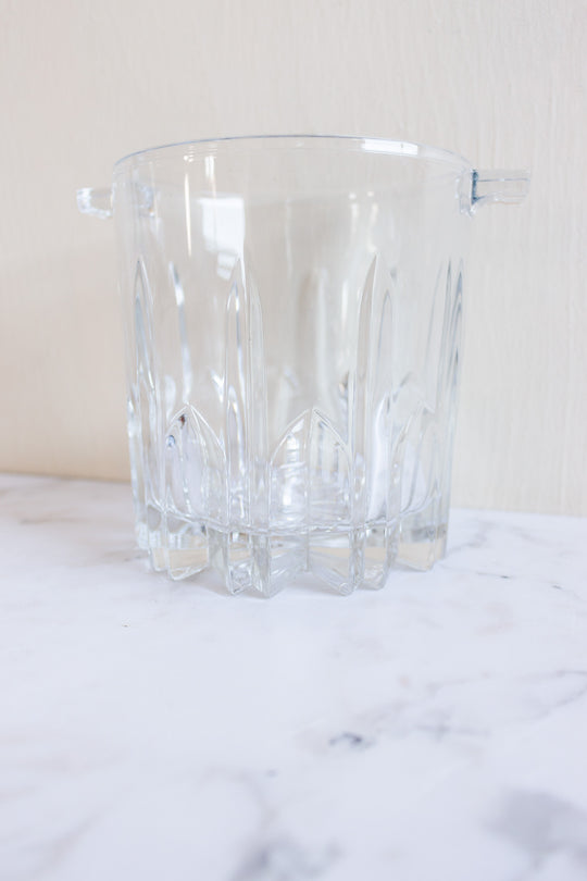 vintage italian cut glass ice bucket