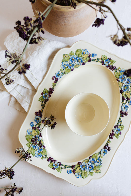 1930s crown ducal gainsborough platter and bowl