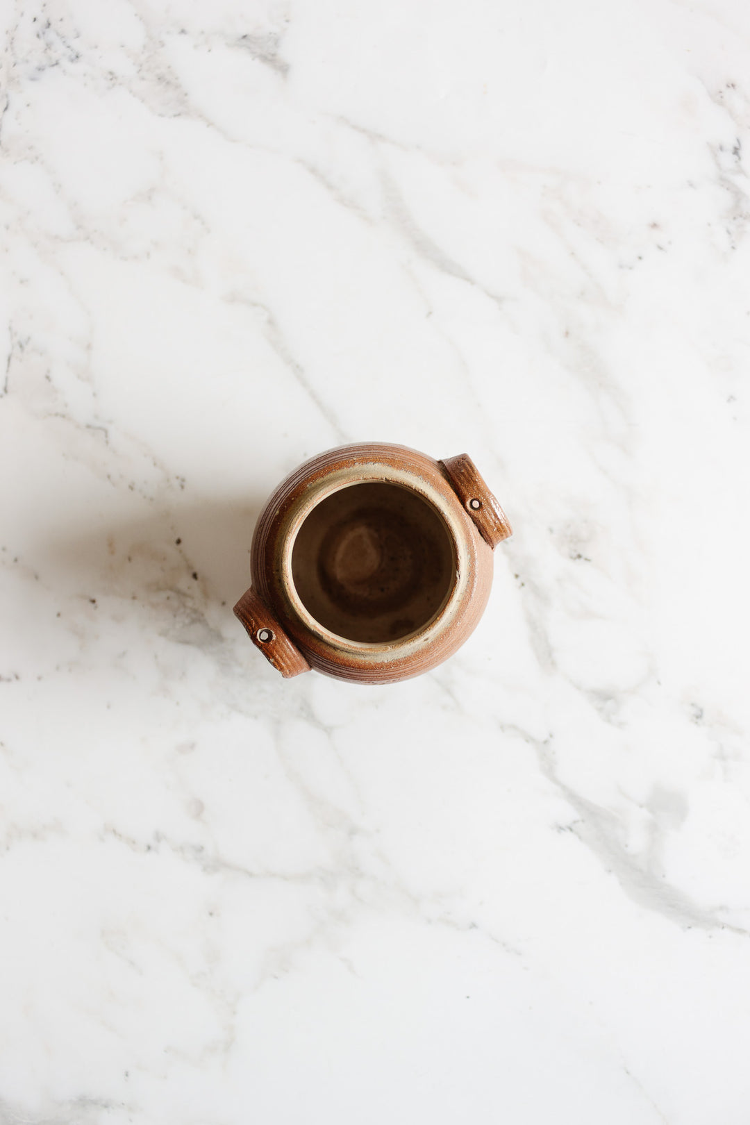 antique french petite stoneware confit pot