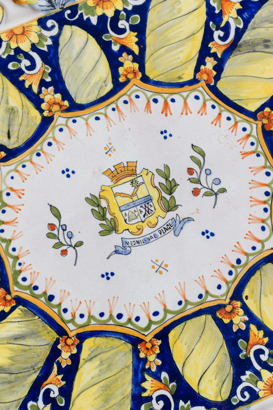 1890s henri delcourt faïence condiment service on tray