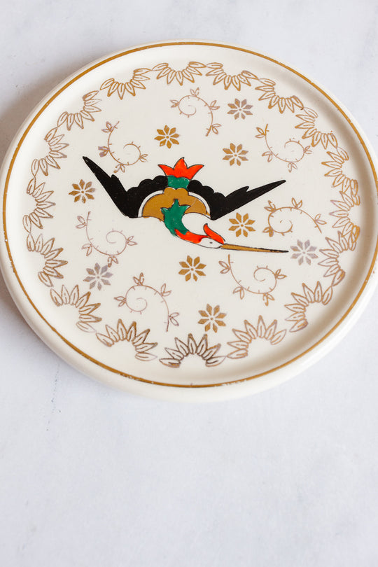 rare 1940s french art deco longwy coaster set