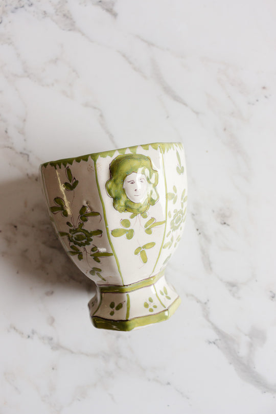 matet in martres-tolosane hand-painted faïence jar