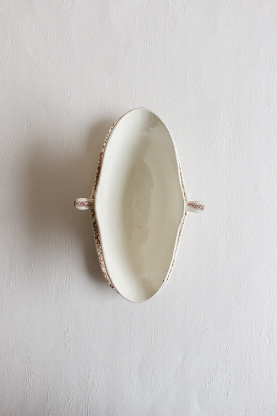 antique french k.g. luneville "parmentier"gravy boat