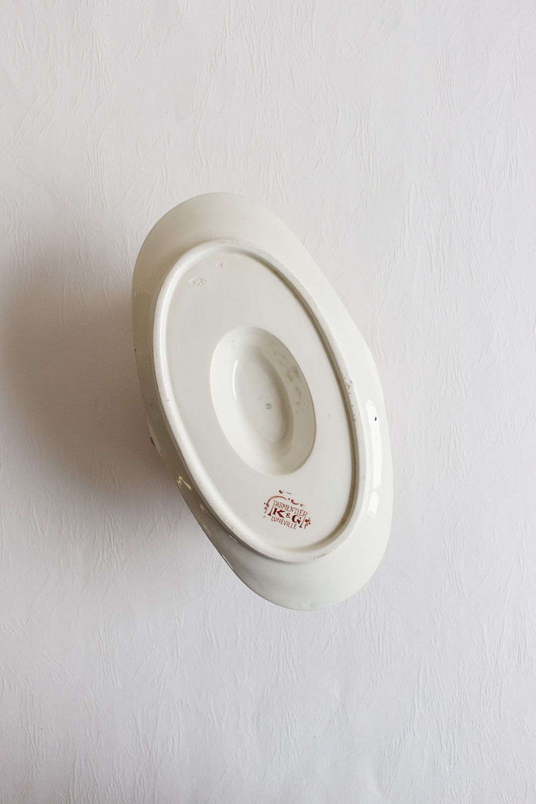 antique french k.g. luneville "parmentier"gravy boat