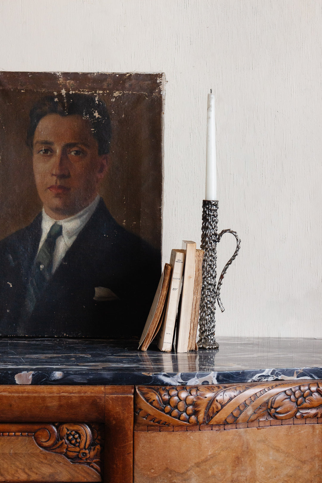 vintage brutalist German candlestick