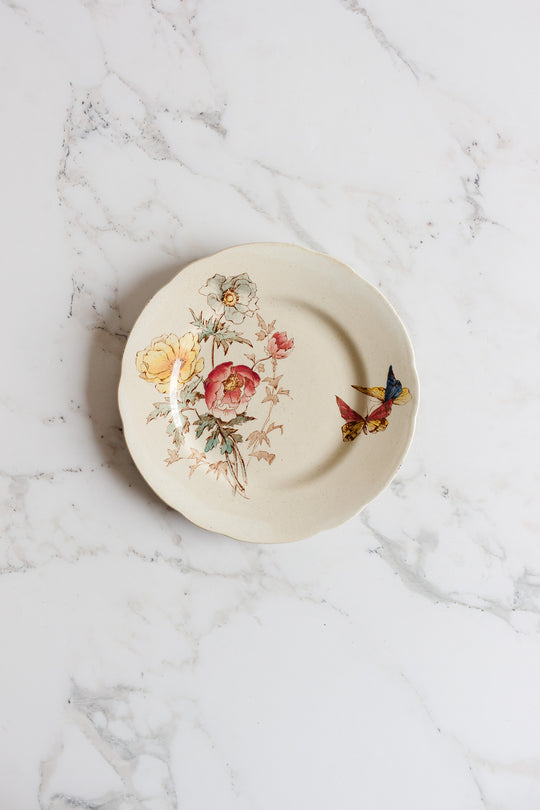 rare antique french Choisy-le-Roi polychrome plate