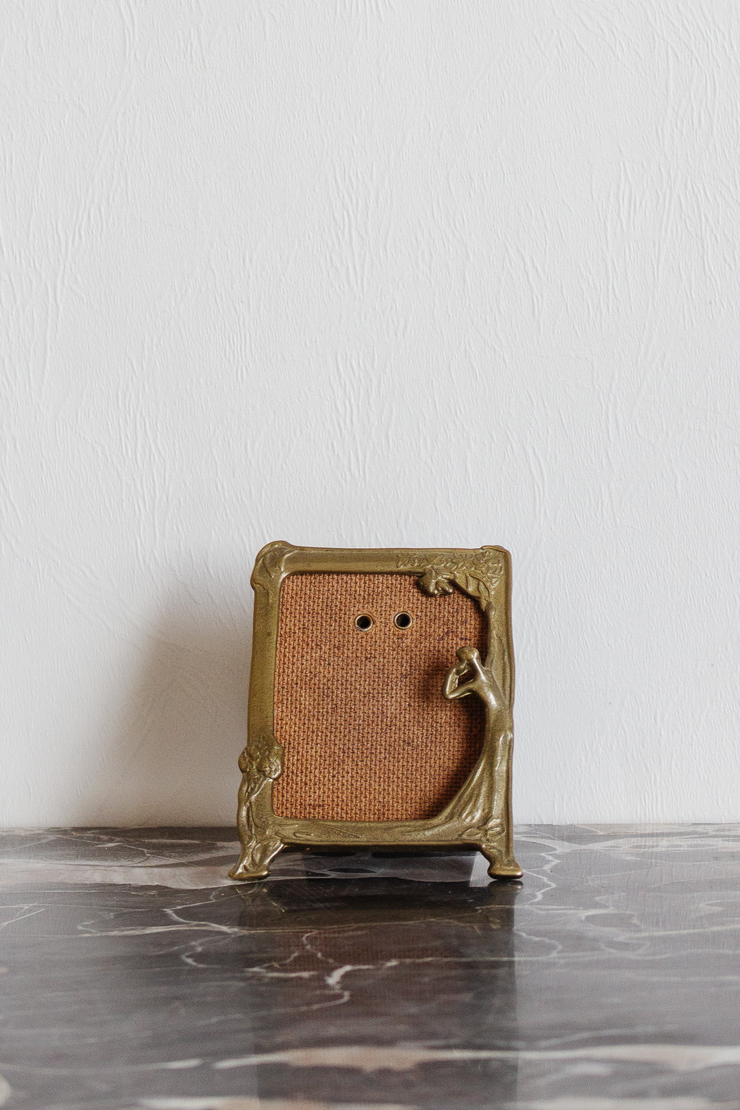 vintage french art deco brass photo frame