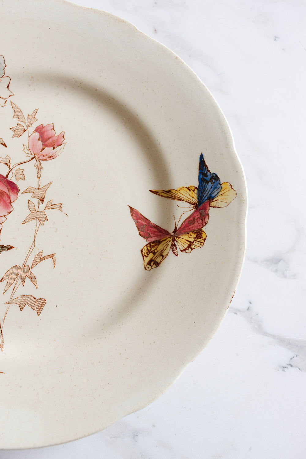 rare antique french Choisy-le-Roi polychrome plate