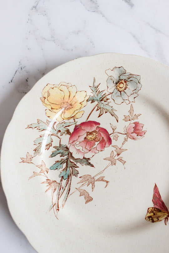 rare antique french Choisy-le-Roi polychrome plate