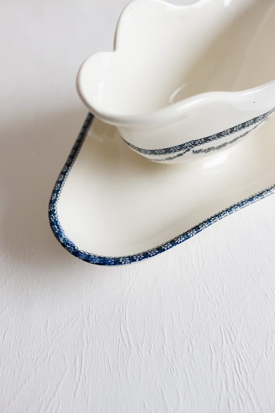 antique french salins "vincennes" gravy boat