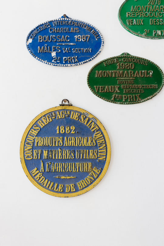 1882 agricultural contest bronze winner commemorative plaque