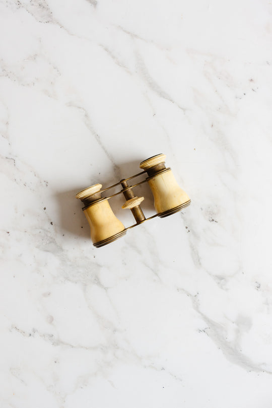elegant french ivory opera glasses by “jumelles duchesse"