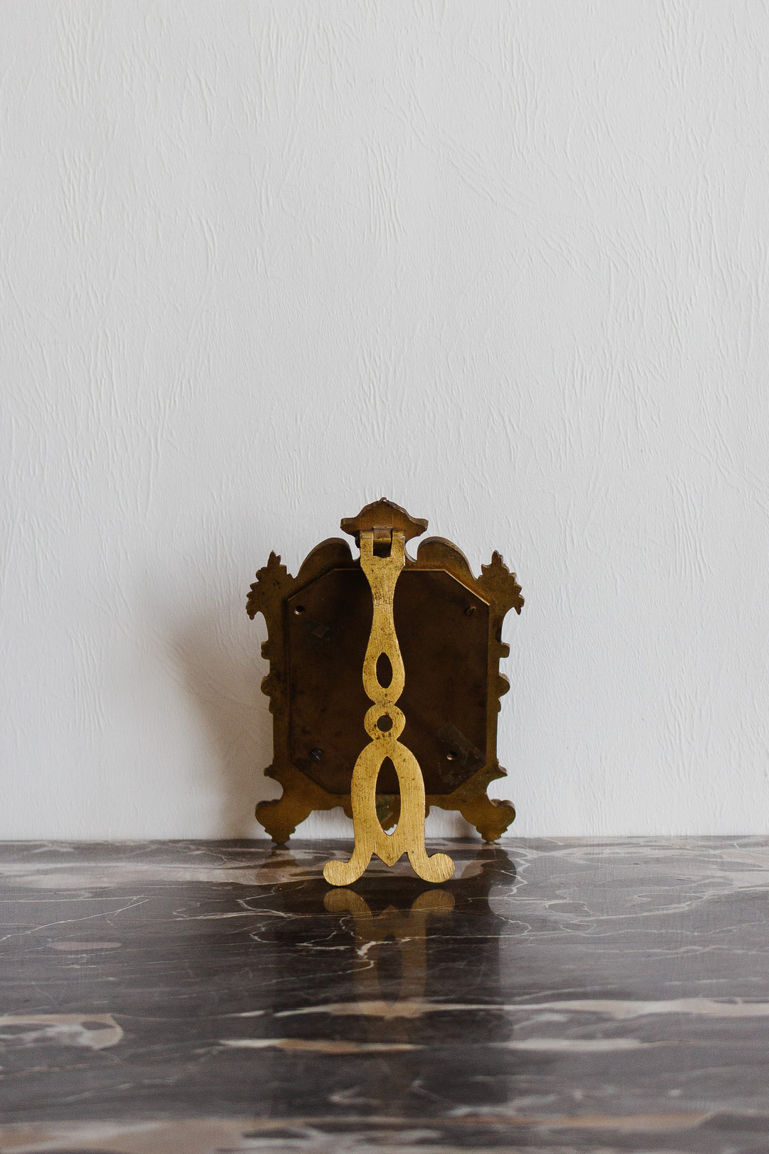 vintage french solid brass rococo photo frame