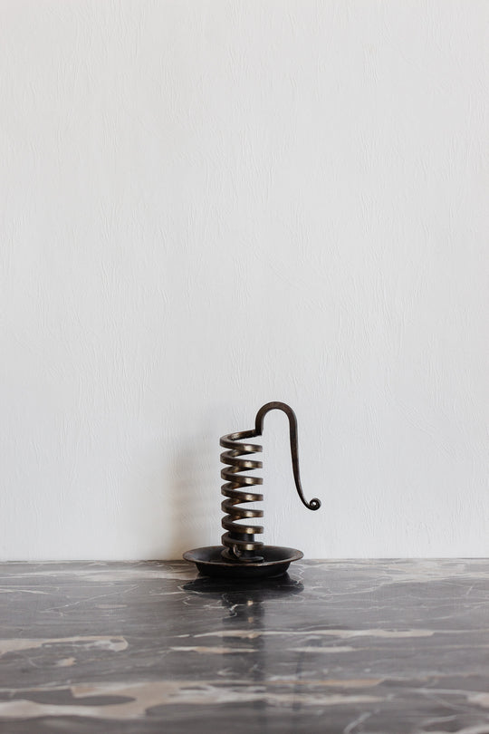 antique french bourgogne buillot "rat de cave" candlestick