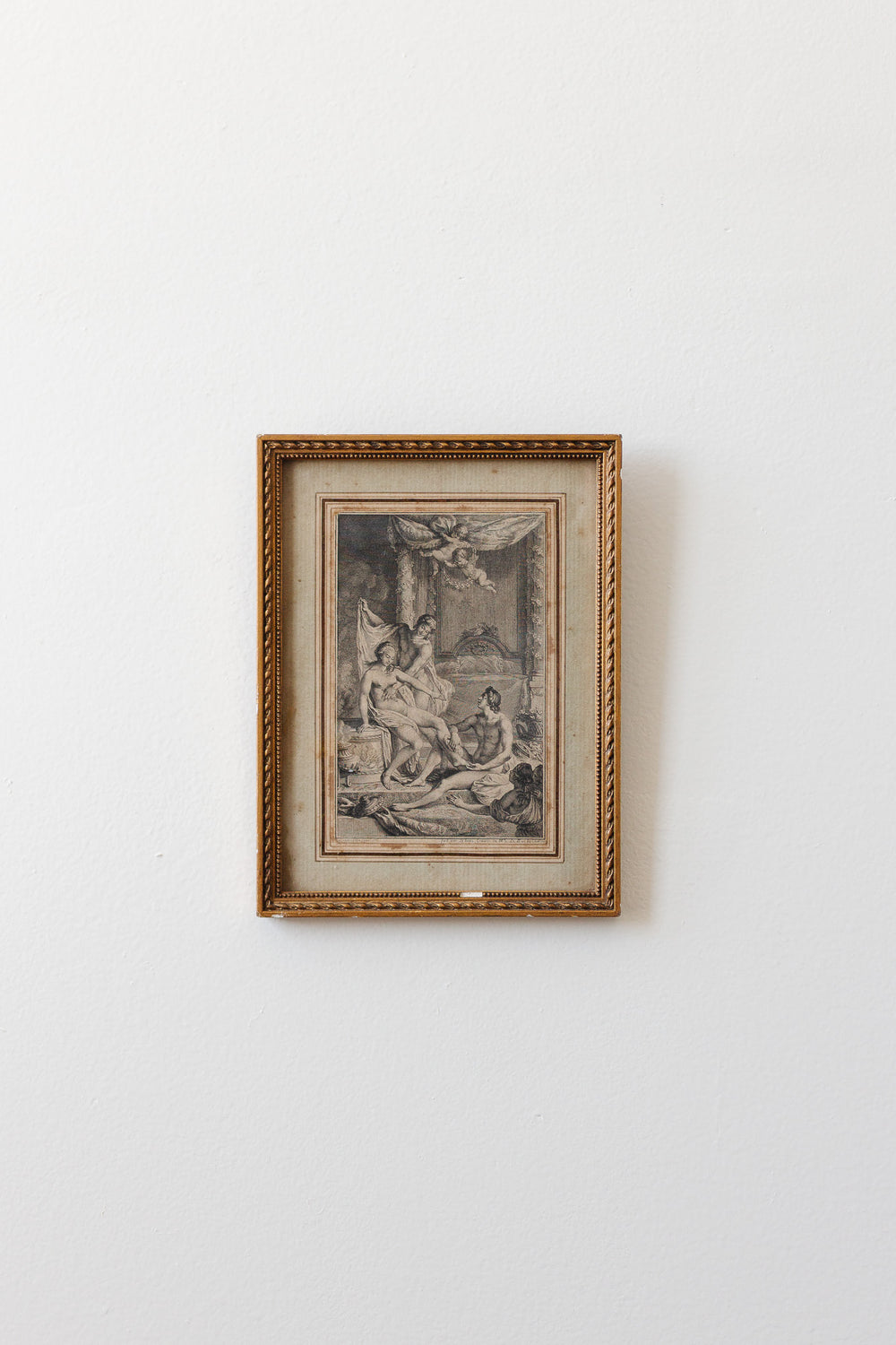 rare antique french engraving by le beau, 1776