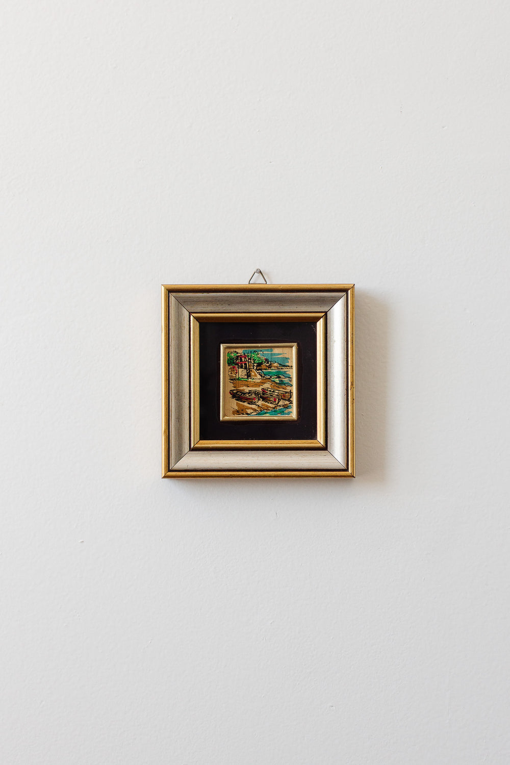 italian harbour scene with feuille d'or
