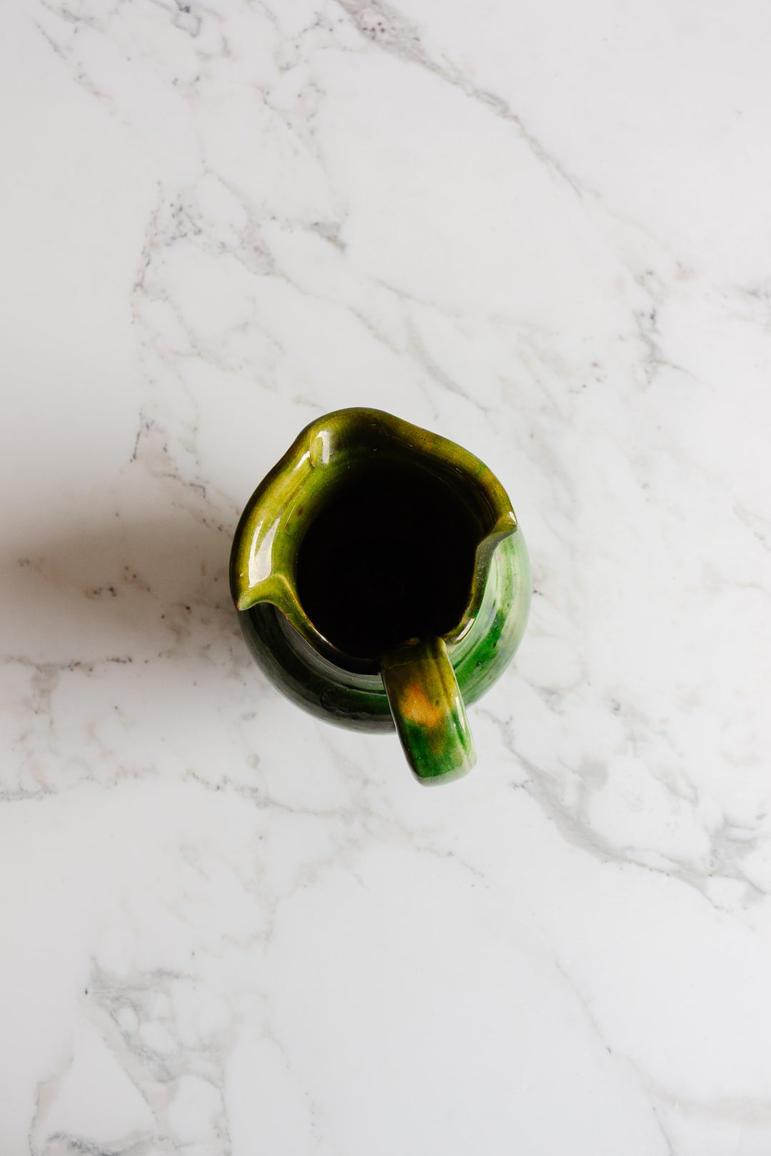 poterie ravel midcentury green glazed stoneware jug