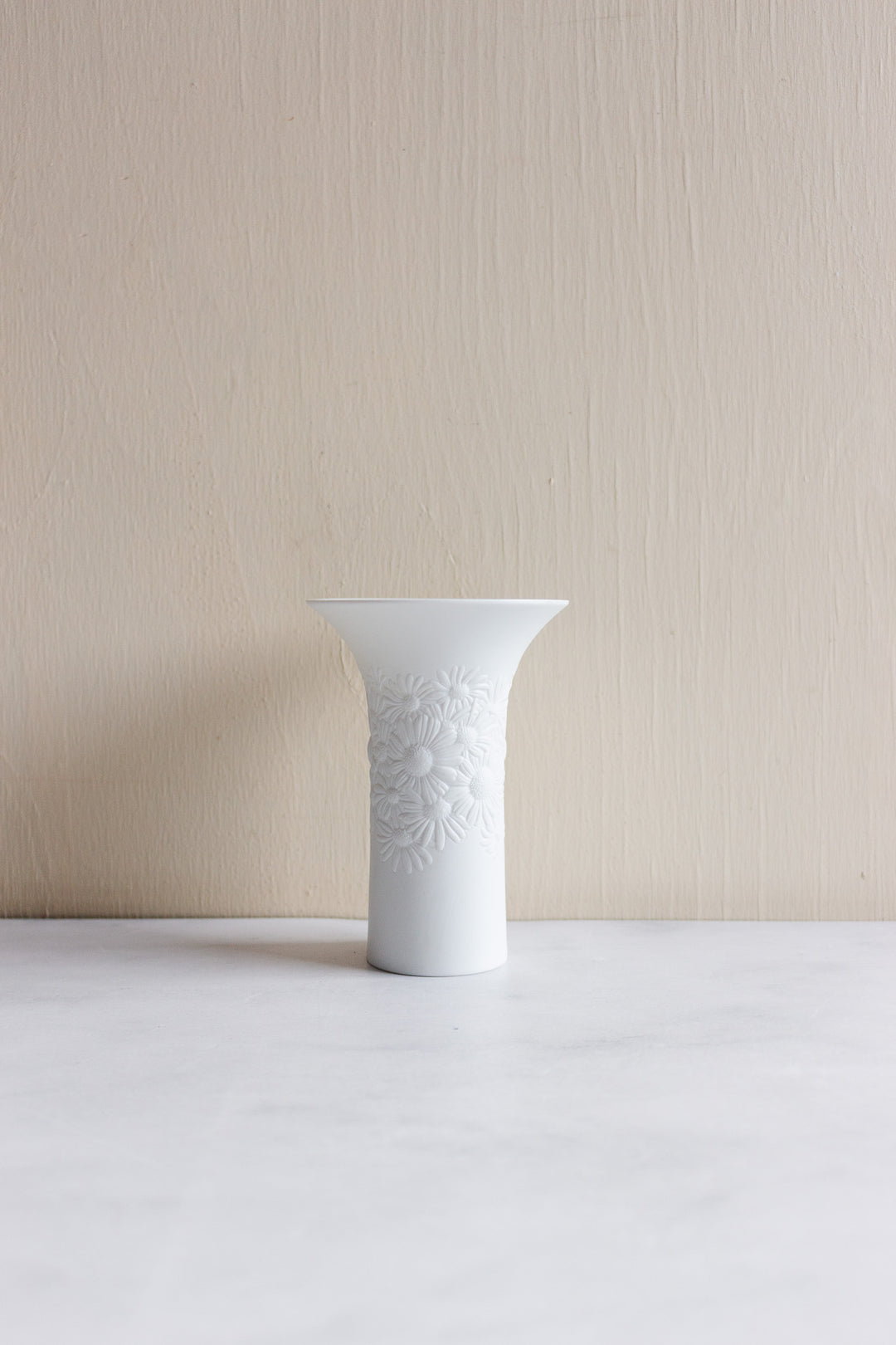 midcentury German Kaiser & Rosenthal white bisque vases, set of three