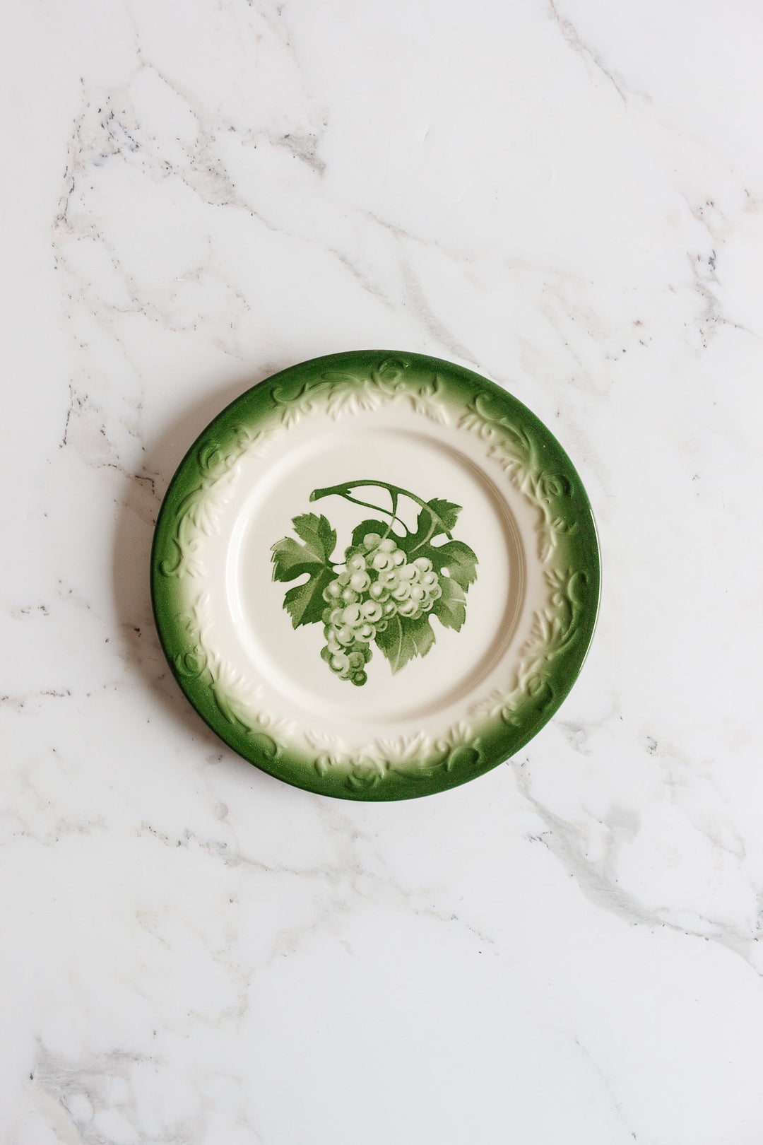 set of 6 comptoir de famille "fruits du verger" dessert plates
