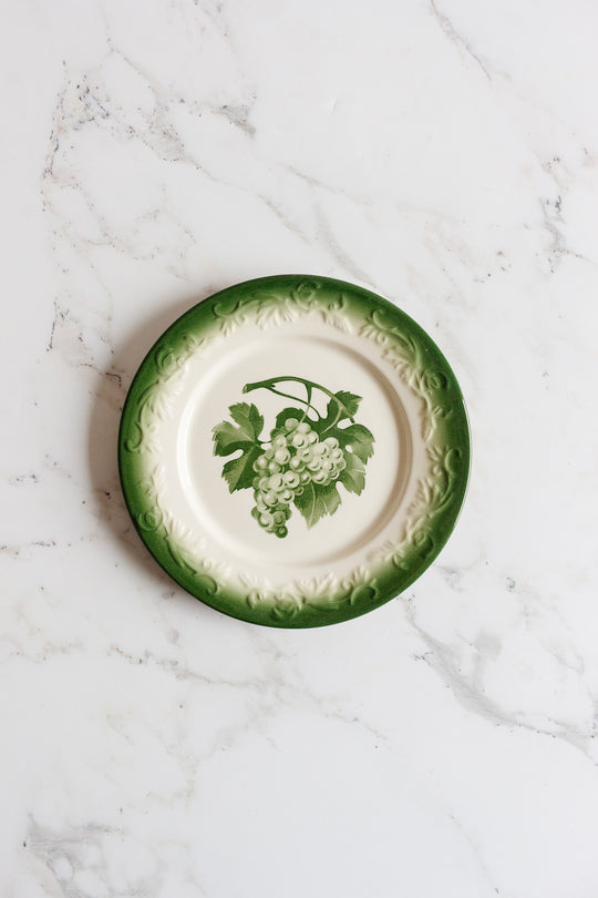 set of 6 comptoir de famille "fruits du verger" dessert plates