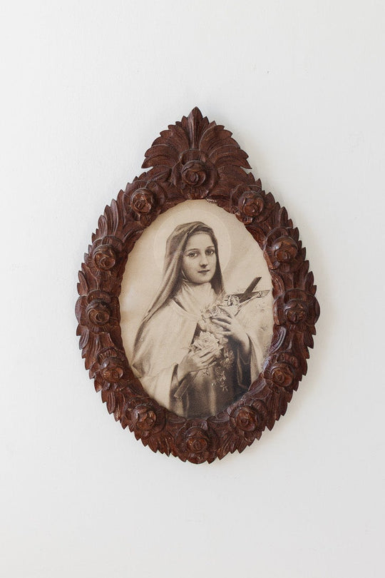 1930s french wood carved frame