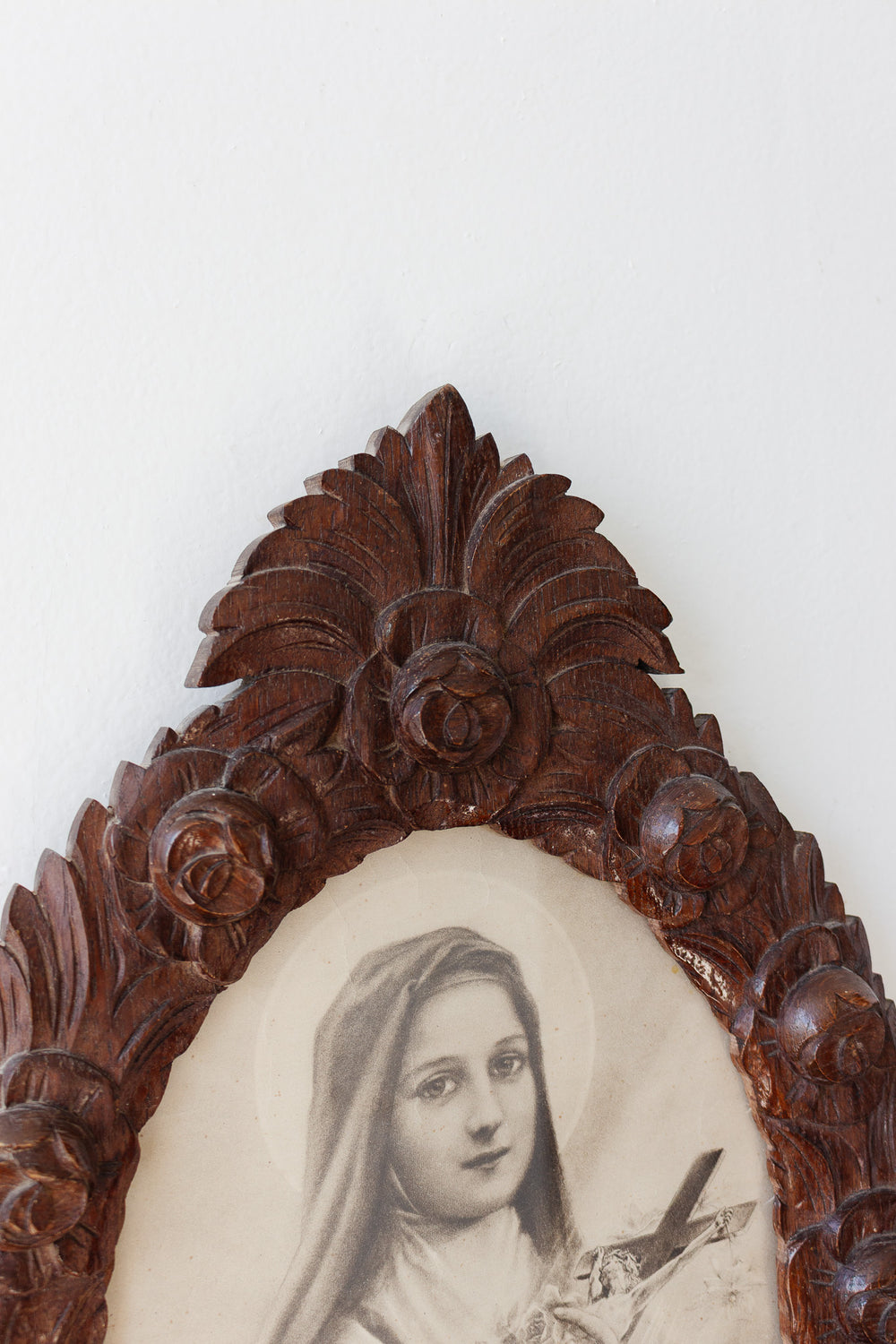 1930s french wood carved frame