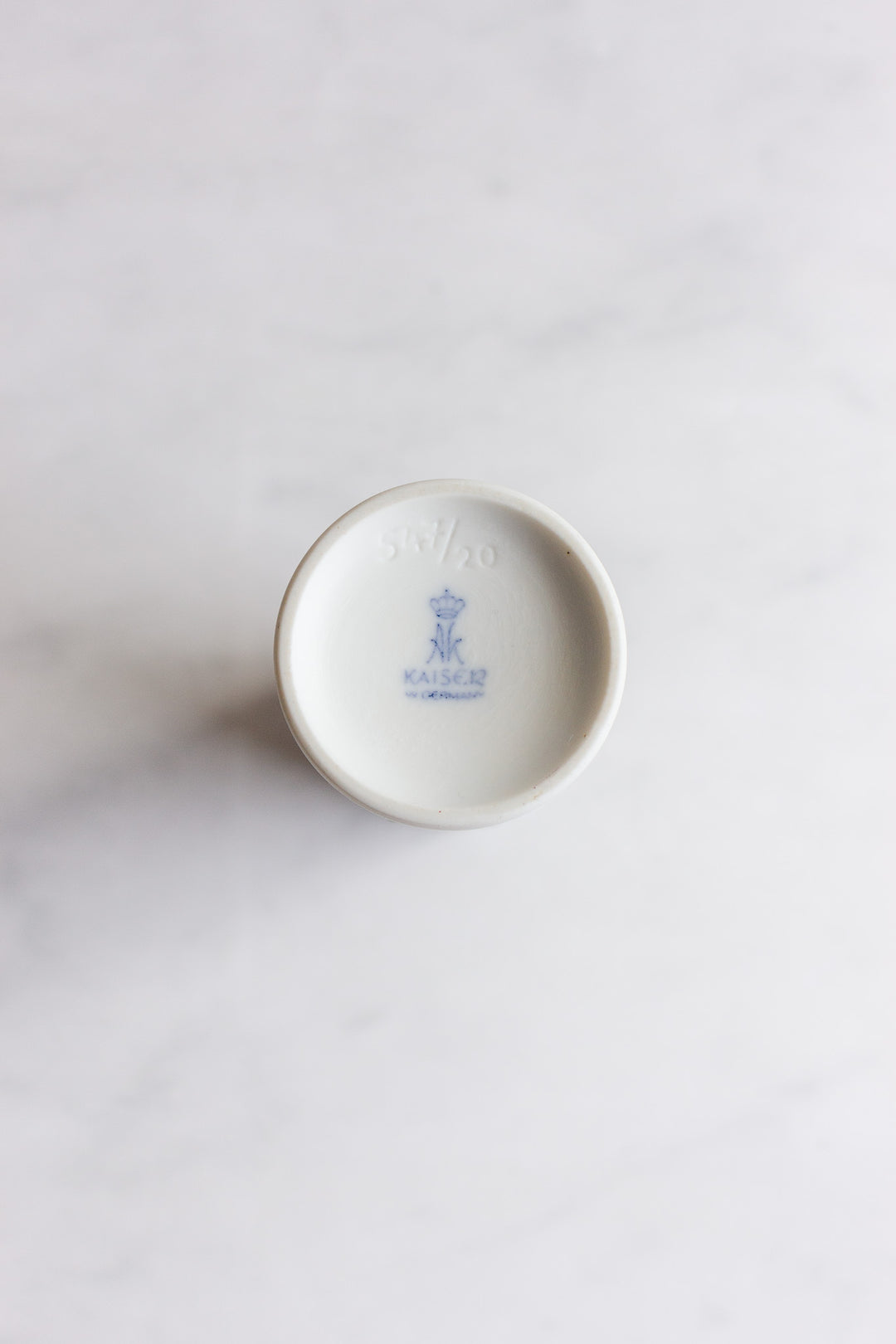 midcentury German Kaiser & Rosenthal white bisque vases, set of three