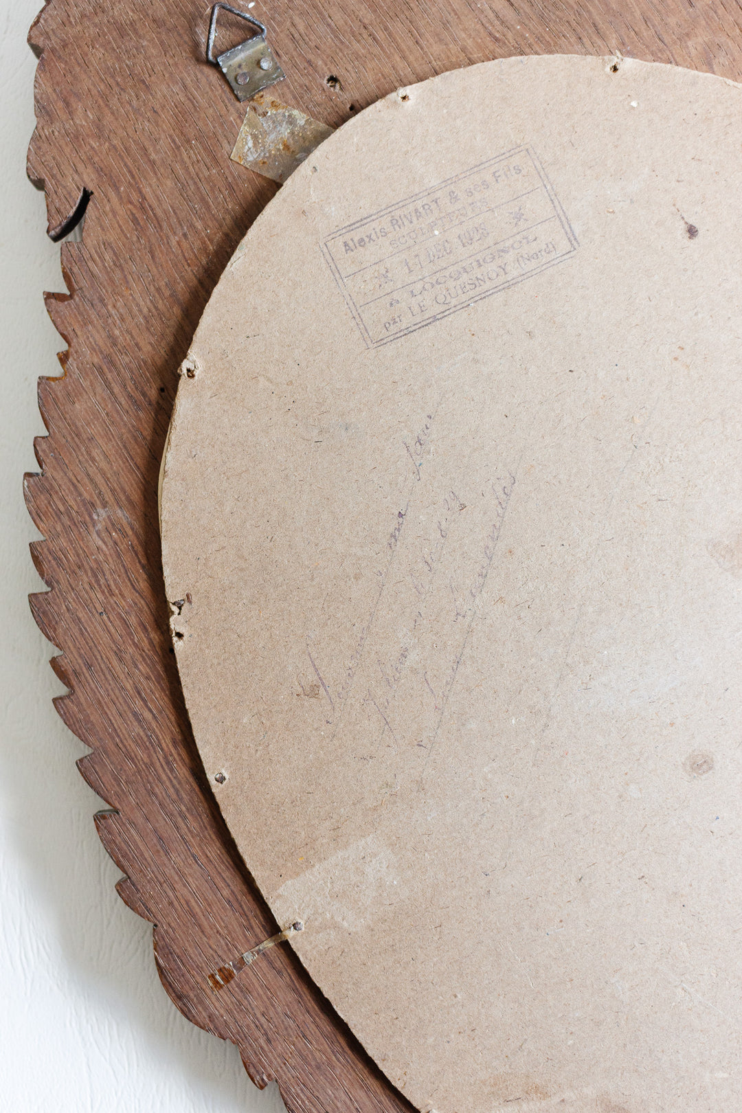 1930s french wood carved frame