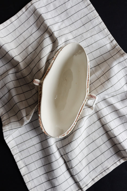 antique french k.g. luneville "parmentier"gravy boat