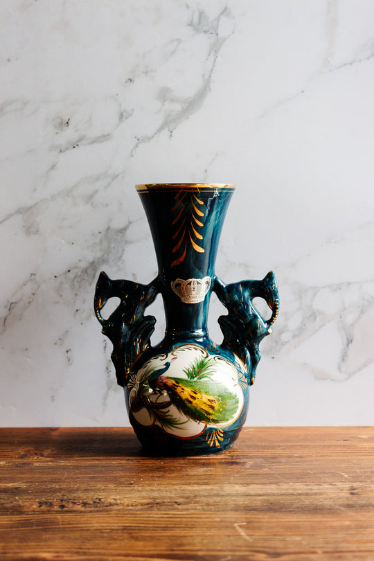 vintage belgian ceramic vase by h. bequet