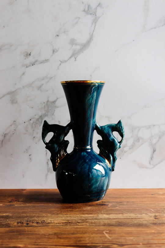 vintage belgian ceramic vase by h. bequet