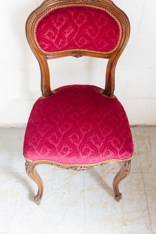 pair of 19th century French Louis XV boudoir chairs