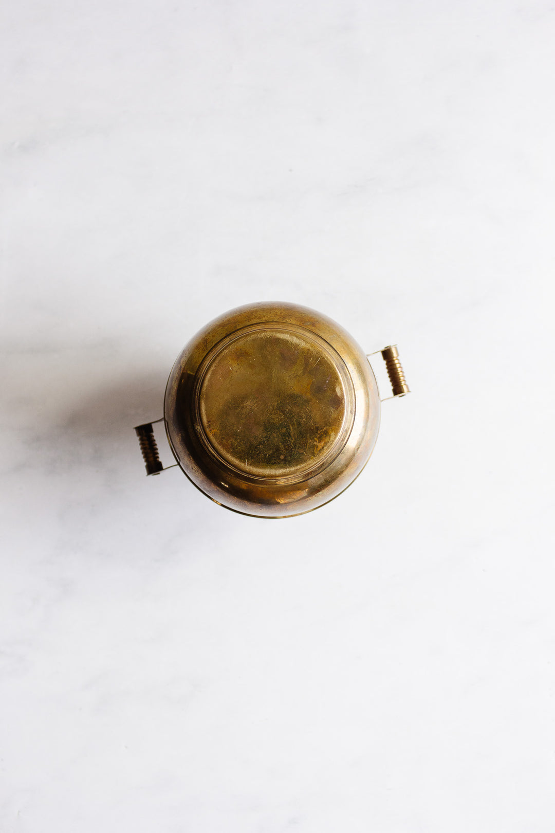 vintage Egyptian brass bean pot