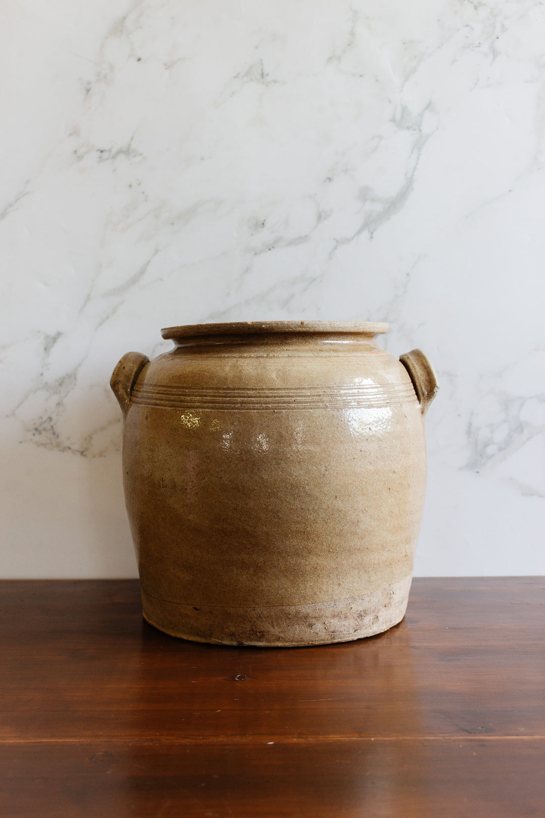 large antique french "petitpierre à digoin" stoneware confit pot