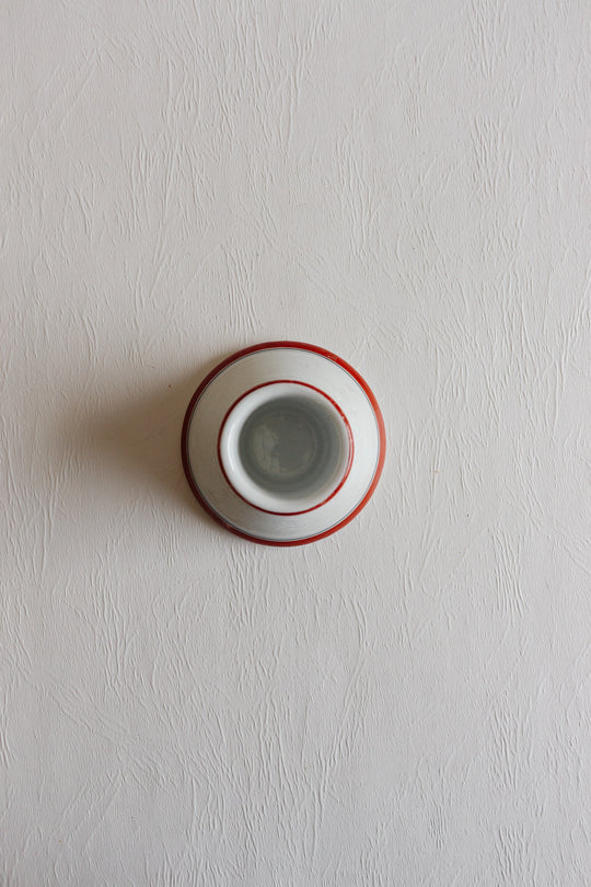 vintage french match strike with handpainted red border