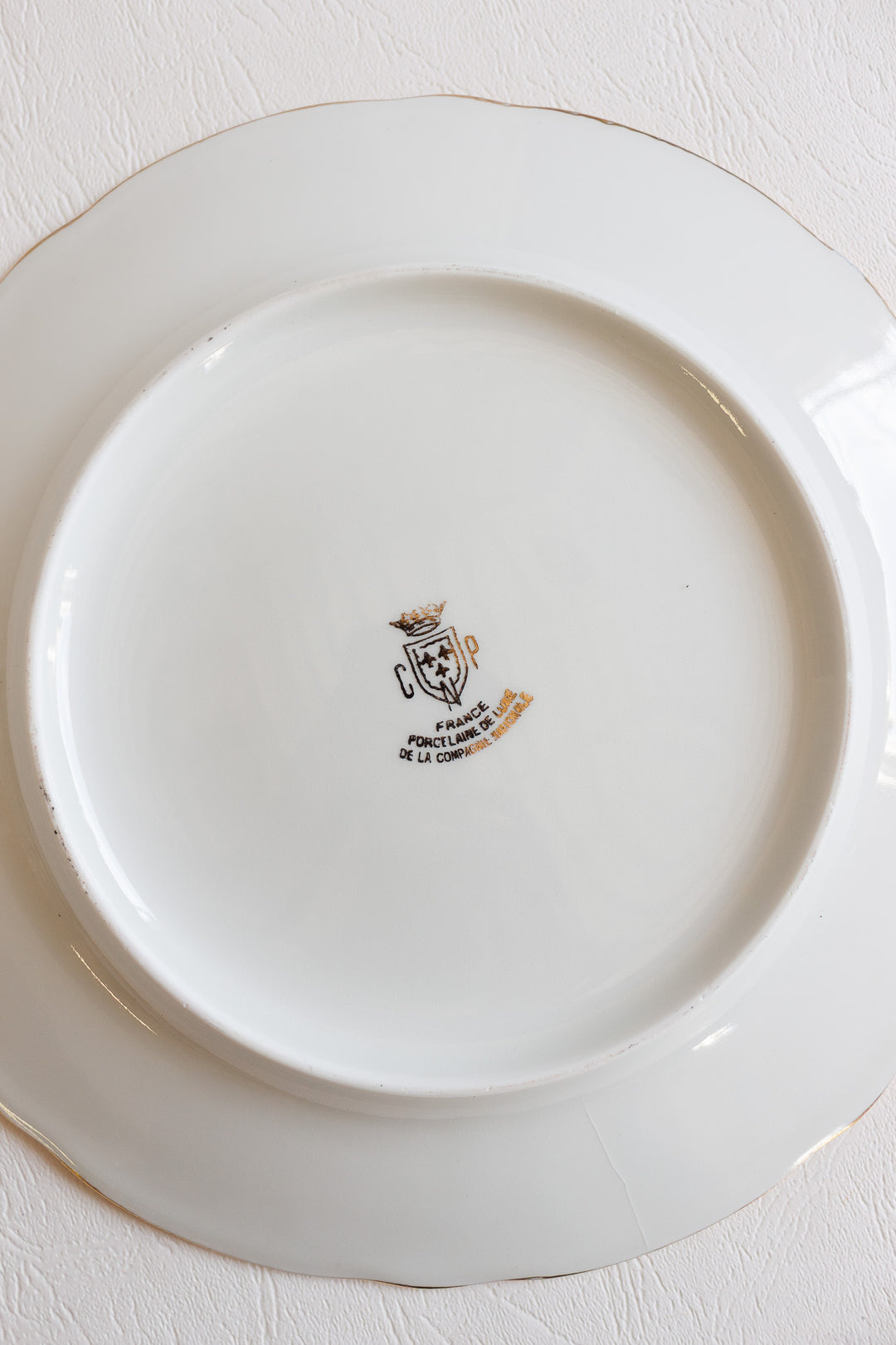 midcentury french compagnie nationale de porcelaine fish plates, set of 11