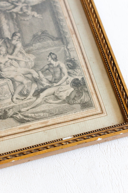 rare antique french engraving by le beau, 1776