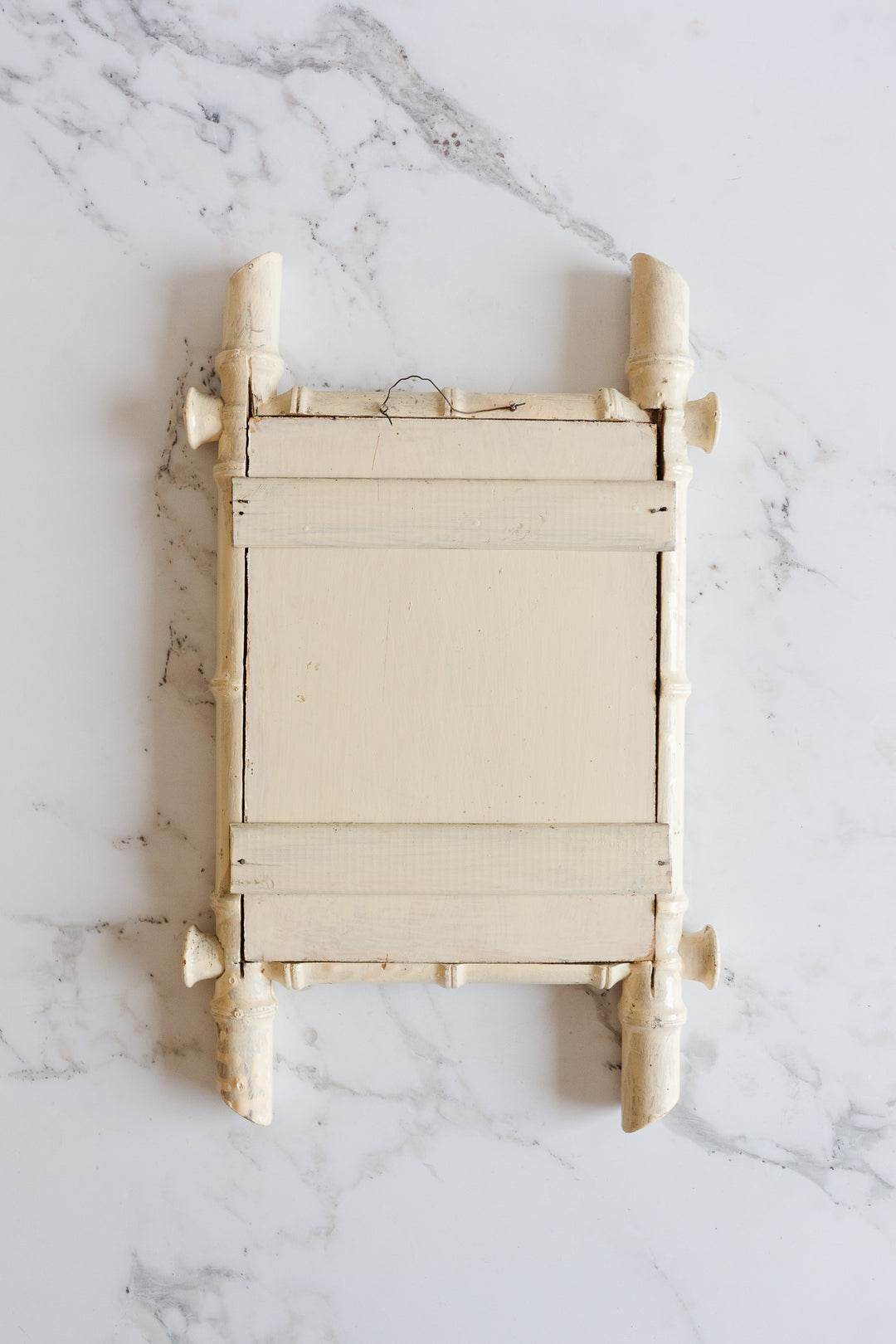 1930s french painted bamboo mirror