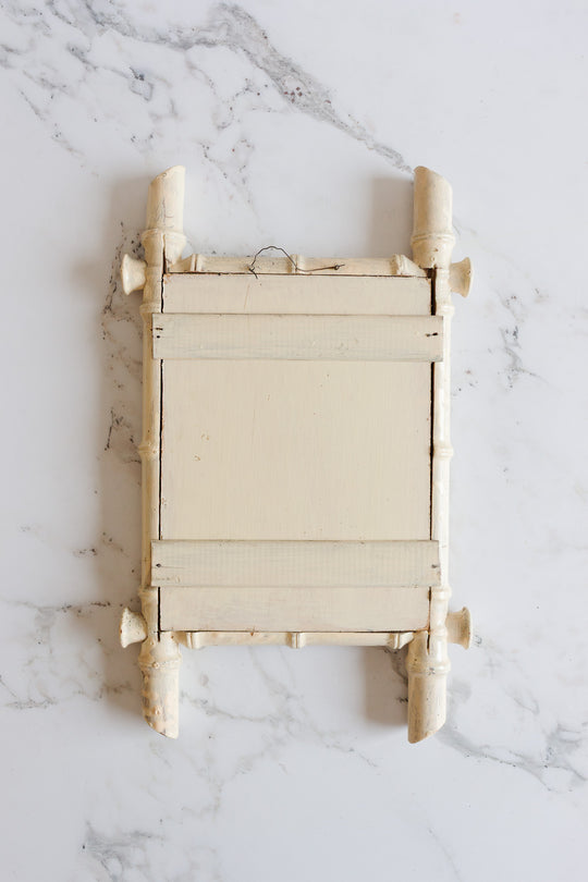 1930s french painted bamboo mirror