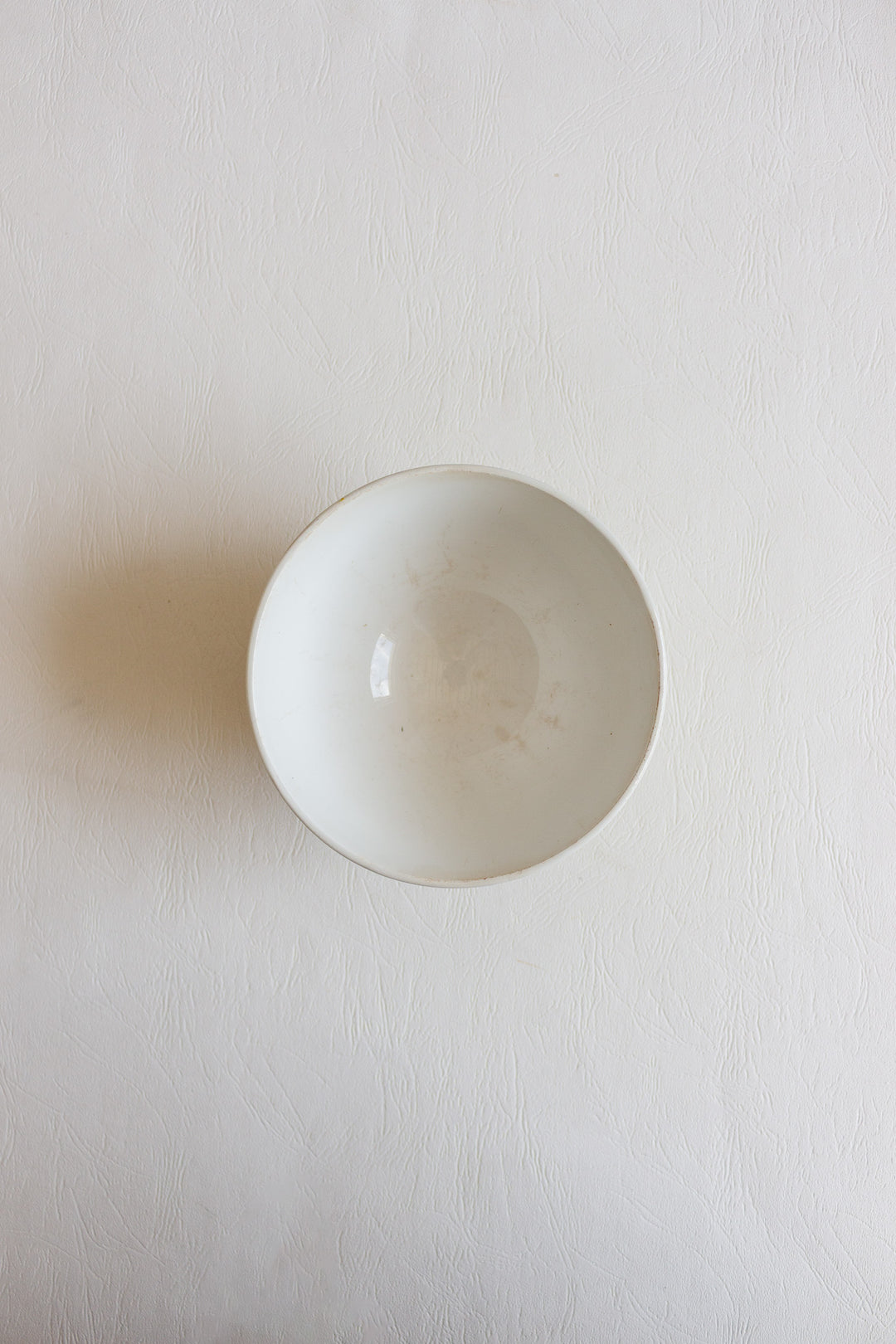 antique french yellow striped café au lait bowl