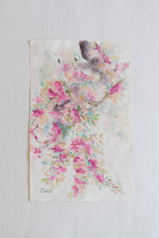 les fleurs roses suspendues